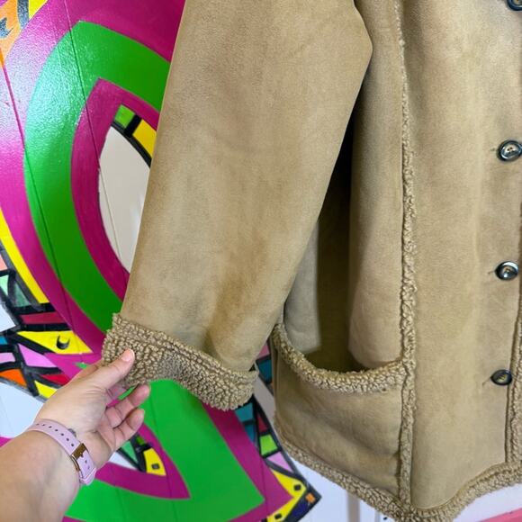 L.L. Bean Tan Teddy Jacket Cozy and Versatile. Size 2X. Excellent condition! - Picture 2 of 5